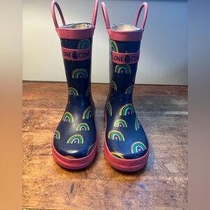 LONE CONE Rainbow Rain boots Little Kid size 12